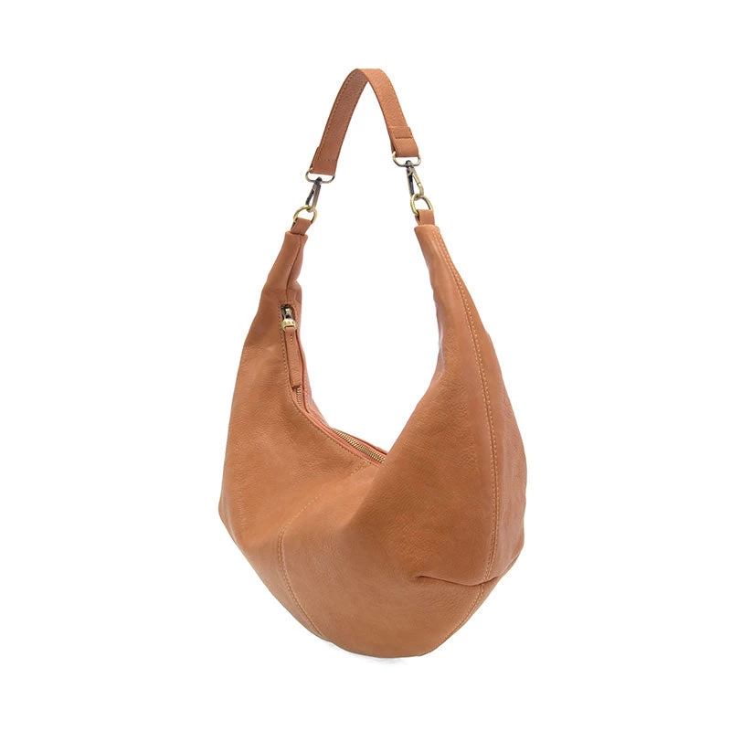 Rhea Slouchy Crescent Shoulder Crossbody Bag In Golden Brown - Image 2