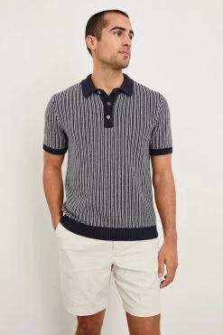 RAILS Royce Polo Shirt In Navy Grey