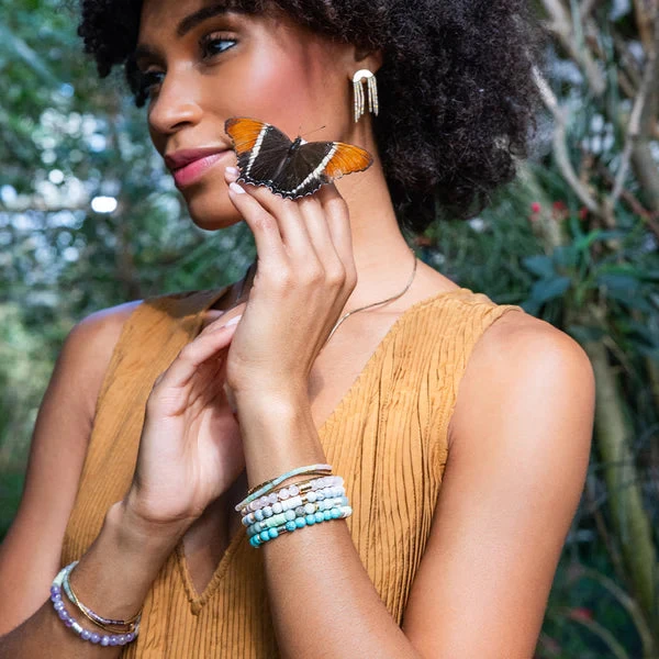 Stacking Bracelet In Rose Quartz - Image 5