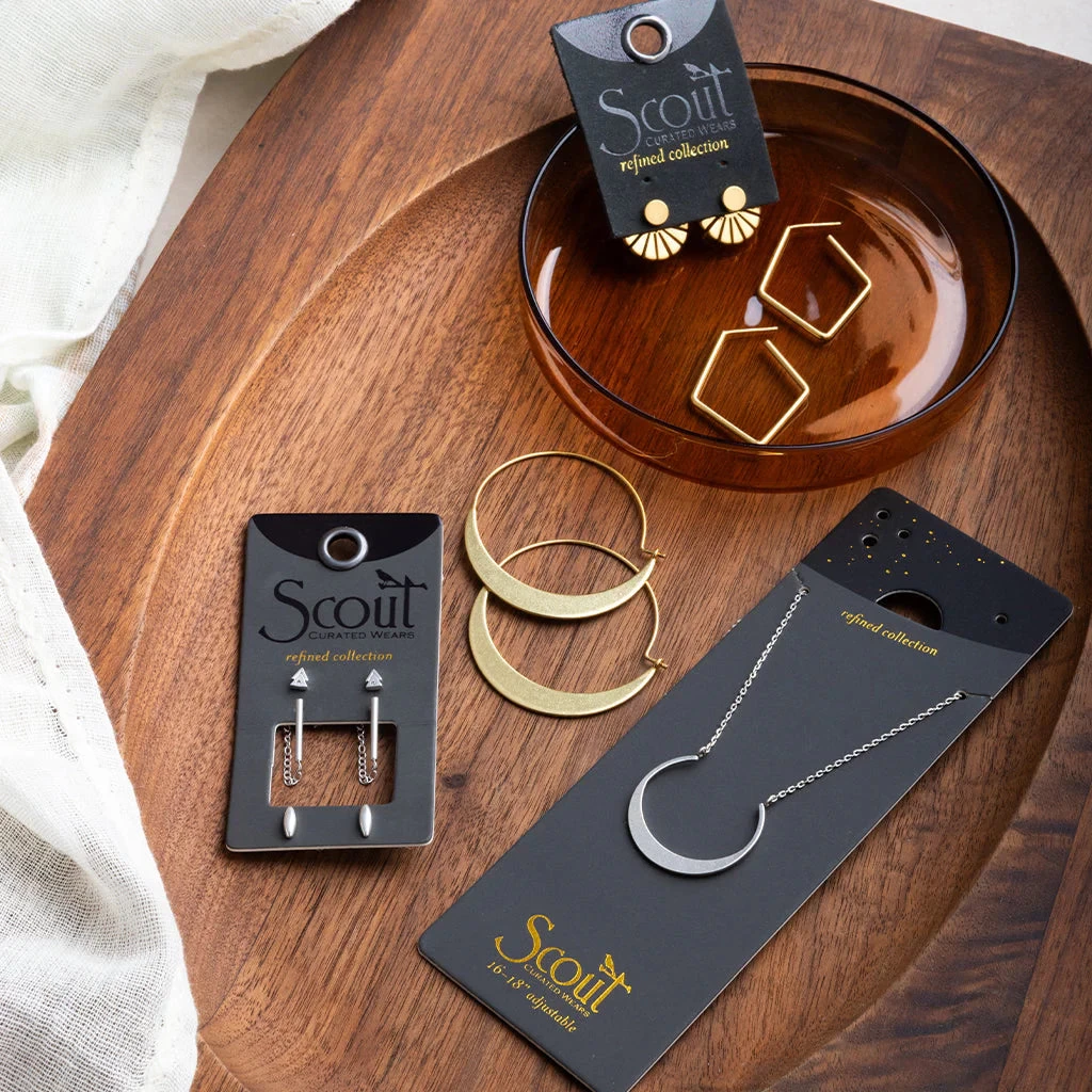 Orion Diamond Hoops In Silver - Image 3