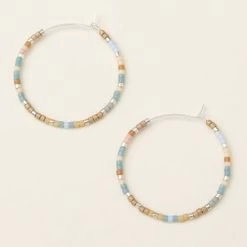 Small Hoops In Desert Blue