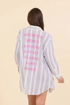 Sailor Stripe Cotton Button Down