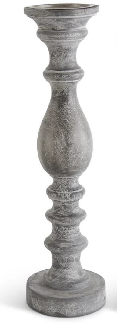 Grey Wood Candleholder - Image 3