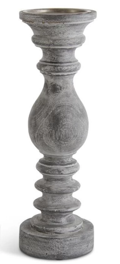 Grey Wood Candleholder - Image 5