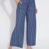 Serefina Wide Leg Trouser In Vacay Chambray Stripe