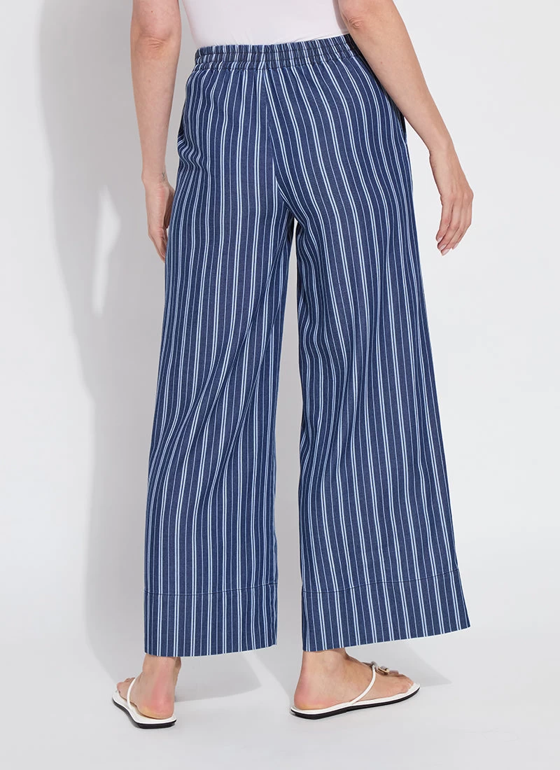 Serefina Wide Leg Trouser In Vacay Chambray Stripe - Image 3