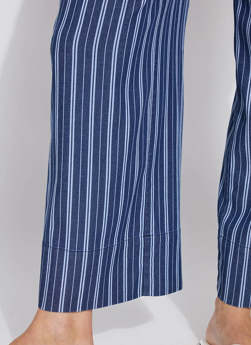 Serefina Wide Leg Trouser In Vacay Chambray Stripe - Image 5