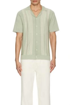 RAILS Silas Shirt In Sage Iridescent Multi