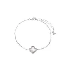 Pave Four Leaf Clover Bracelet
