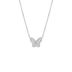 Butterfly Necklace In Silver
