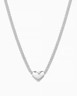 Silver Lou Helium Heart Necklace