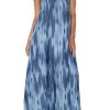 Spaghetti Strap Maxi In Watercolor Ikat