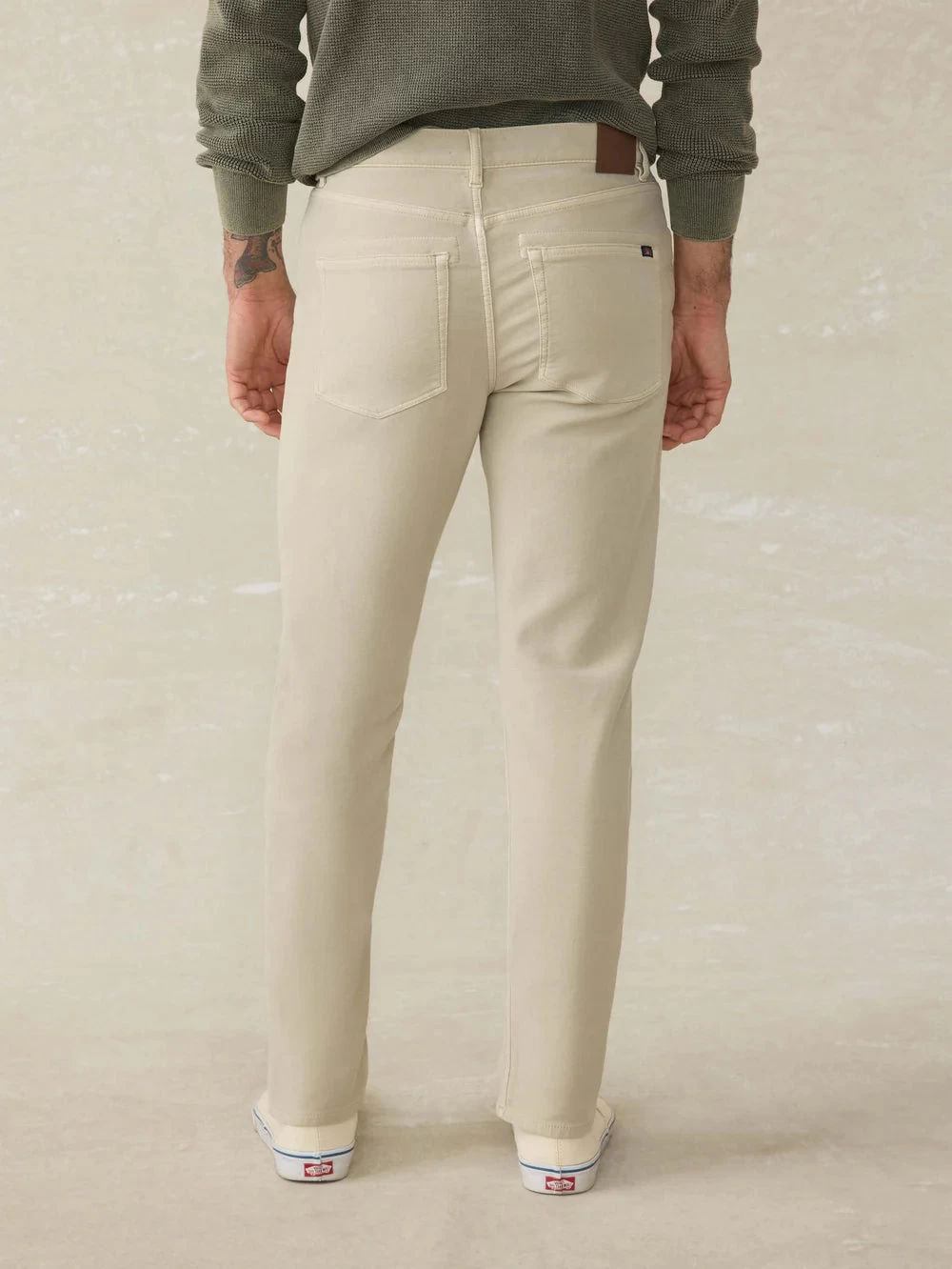 Stretch Terry 5-Pocket Pant In Stone - Image 3