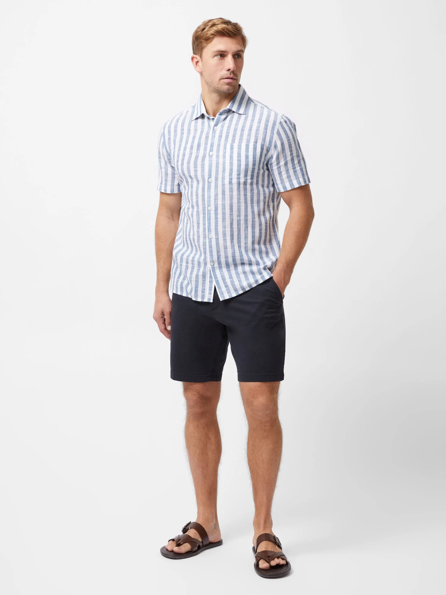 French Connection Striped Short Sleeve Shirt - Image 3