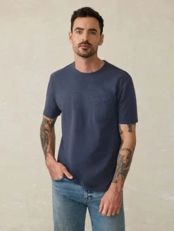 Sunwashed Pocket Tee In Dune Navy