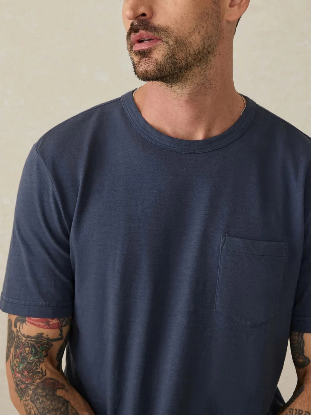 Sunwashed Pocket Tee In Dune Navy - Image 2