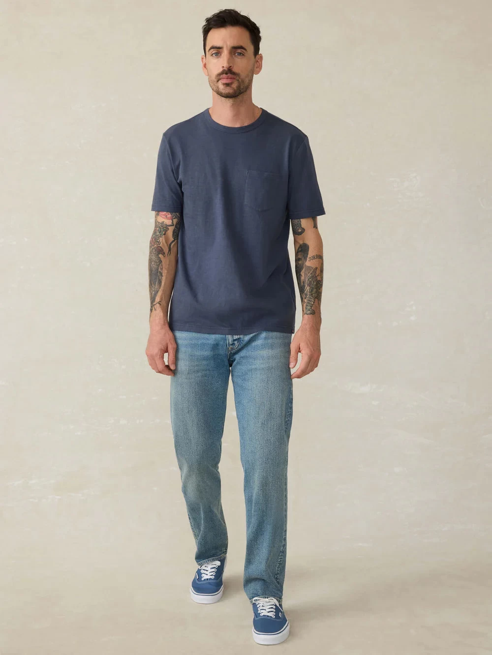 Sunwashed Pocket Tee In Dune Navy - Image 5