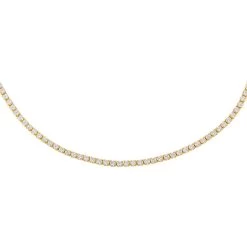 Thin Tennis Choker In Gold