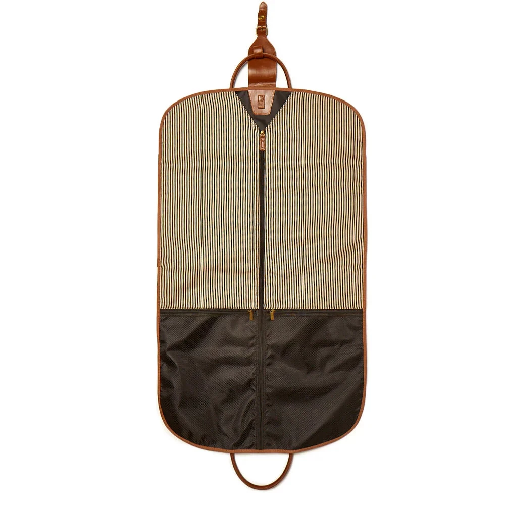 The Oxford Garment Bag In Chocolate Brown - Image 2