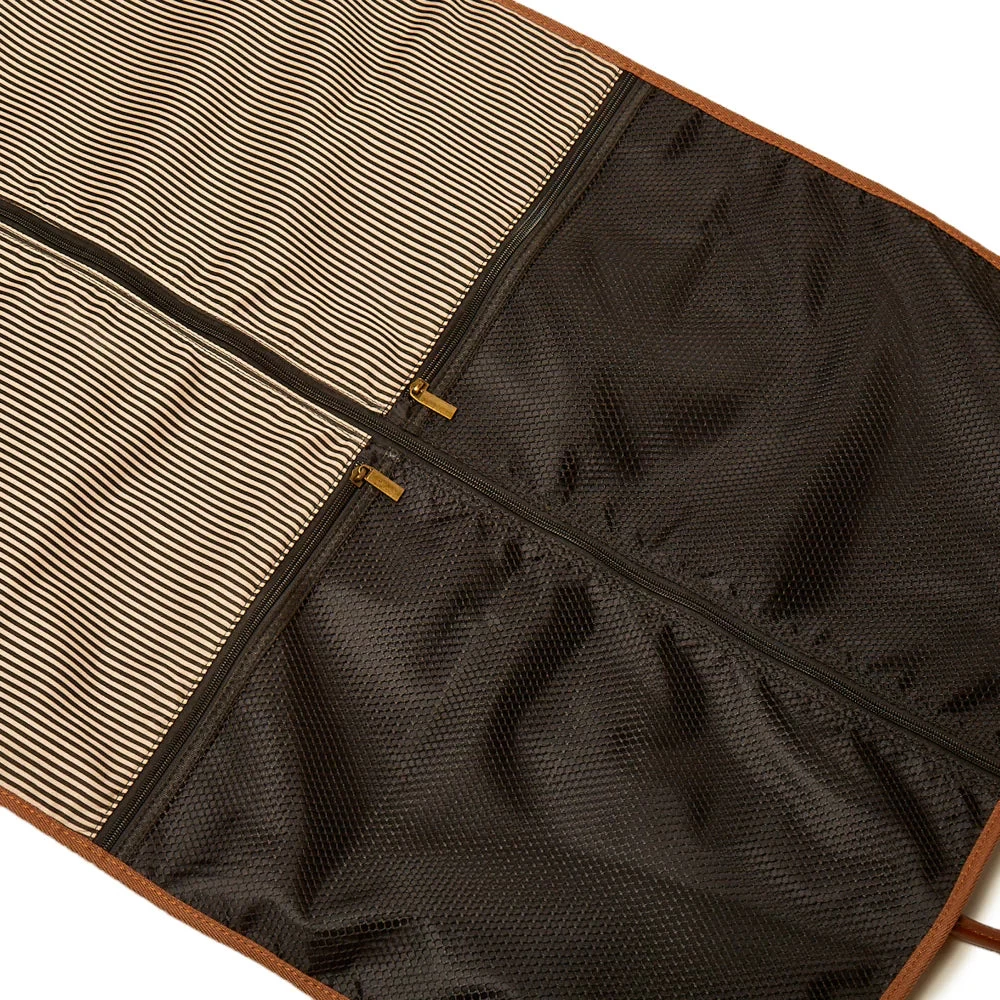 The Oxford Garment Bag In Chocolate Brown - Image 4