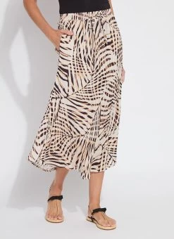The Packable Pleated Printed Skirt