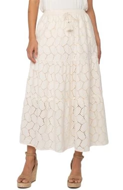 Tiered Woven Maxi Skirt