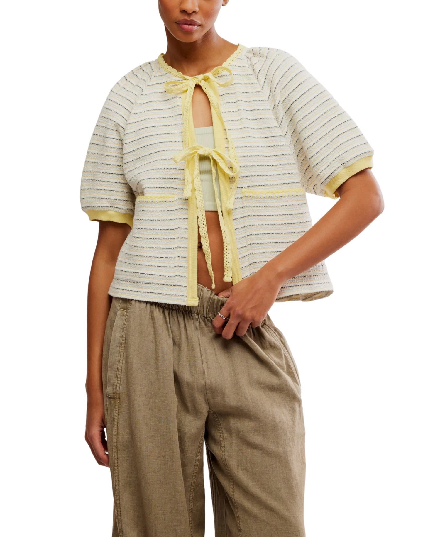 FREE PEOPLE Tropic Sweatshirt In Ivory