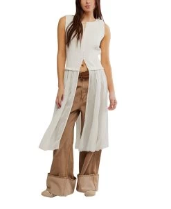 FREE PEOPLE Twice As Nice Maxi Top In Ivory