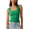FREE PEOPLE Love Letter Cami In Jolly Green