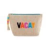 "Vacay" Zip Pouch In Natural