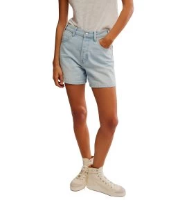 FREE PEOPLE Tippi Denim Shorts In Babalon Blue