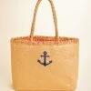 Woven Straw Tote Anchor