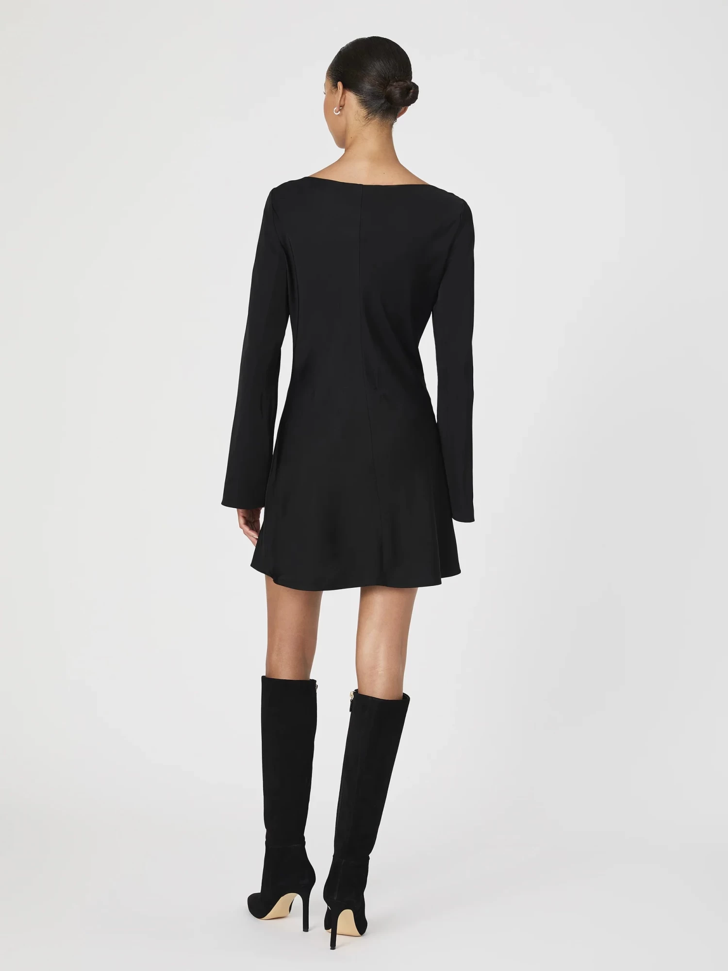 French Connection Ennis Satin Longsleeve Mini Dress - Image 6
