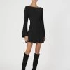 French Connection Ennis Satin Longsleeve Mini Dress