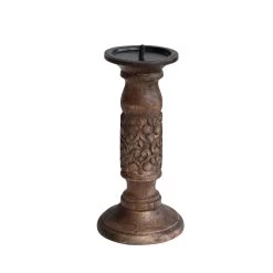 Bloomingville Hand-Carved Candle Holder