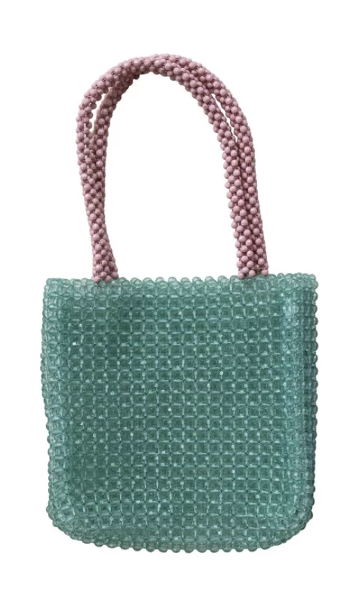 Beaded Two-Tone Handbag - Image 6