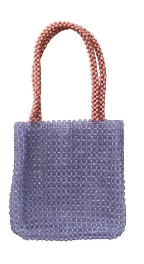 Beaded Two-Tone Handbag - Image 7