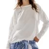 FREE PEOPLE Nina Tee Long Sleeve In Ivory