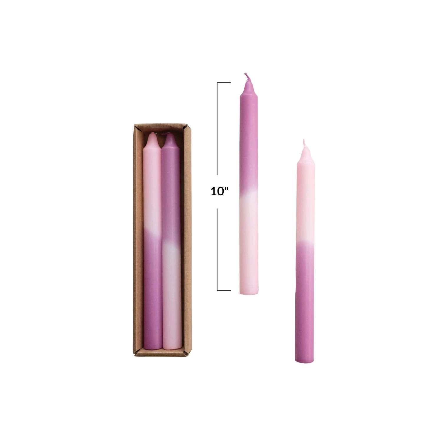 Set Of 2 Lilac Ombre Tapers - Image 3