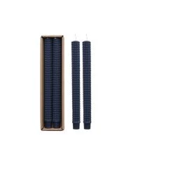 Hobnail Tapers Set Of 2 In Navy