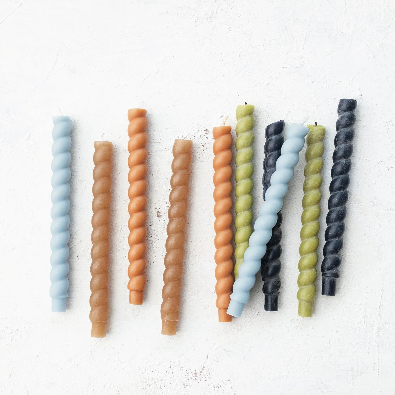 Twisted Tapers Set Of 2 In Blue - Image 2