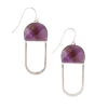 Stone Chandelier Earrings In Amethyst