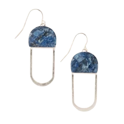 Stone Chandelier Earrings In Lapis