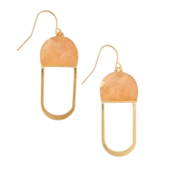 Stone Chandelier Earrings In Sunstone