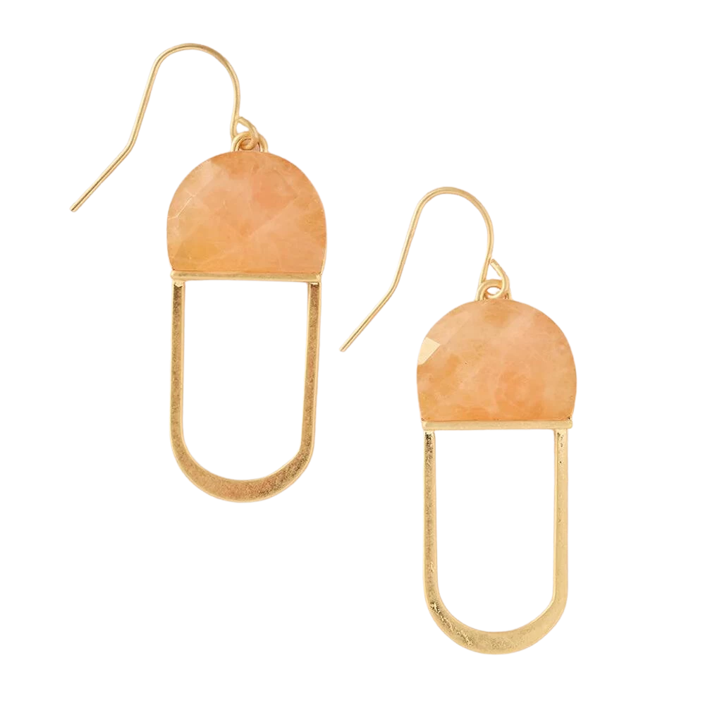 Stone Chandelier Earrings In Sunstone