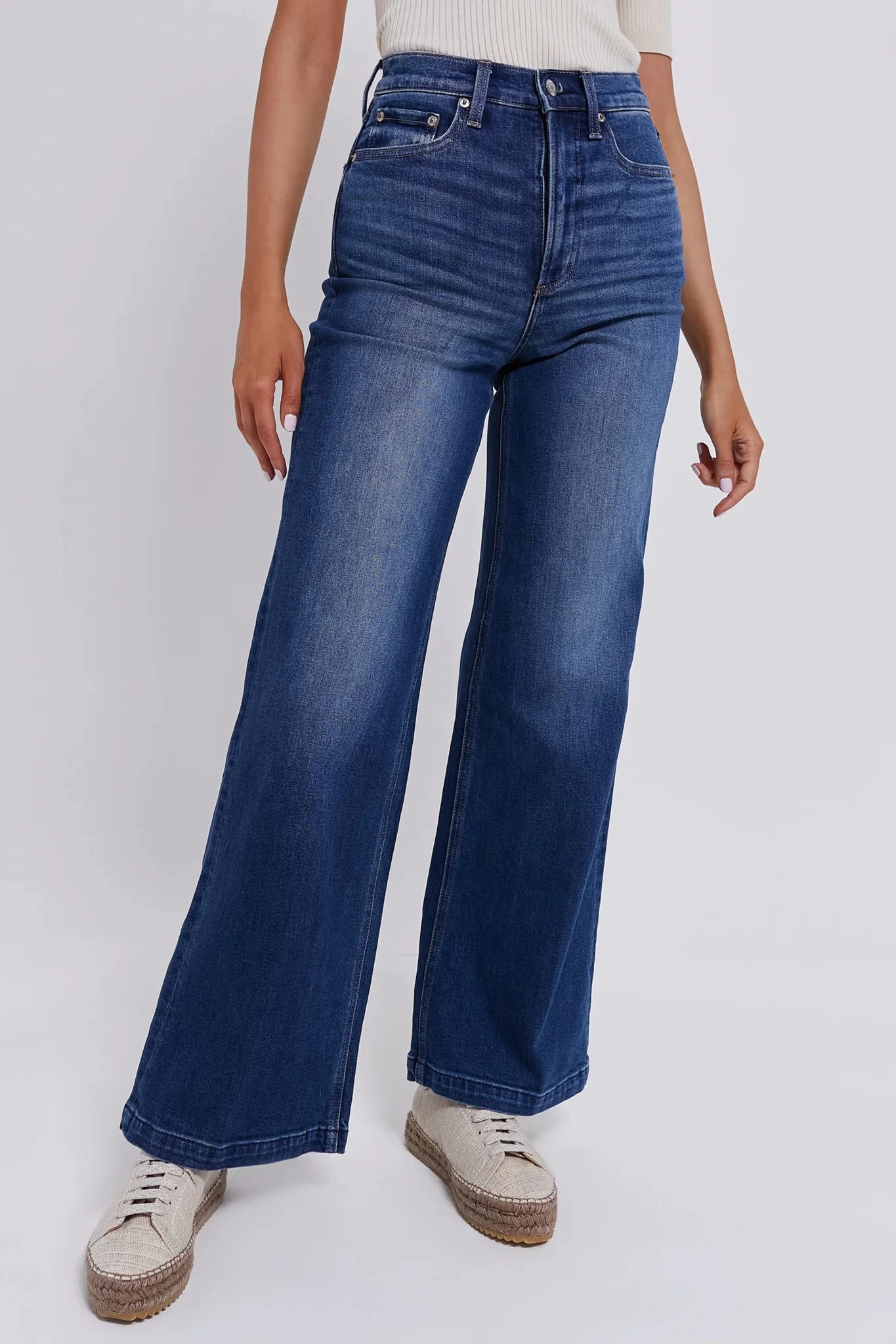 Lana High Rise Ultra Wide Leg In Mixer