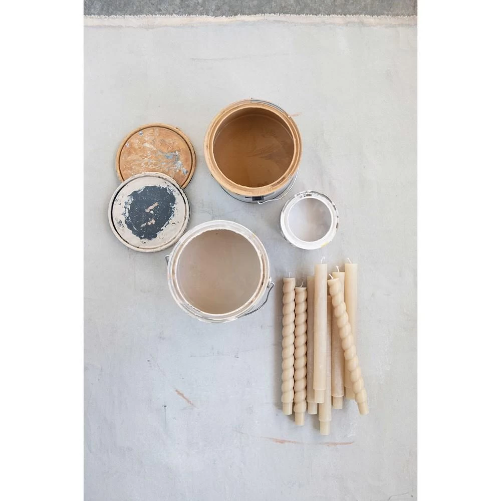 10" Set Of 2 Twisted Taper Candles In Cream - Image 6