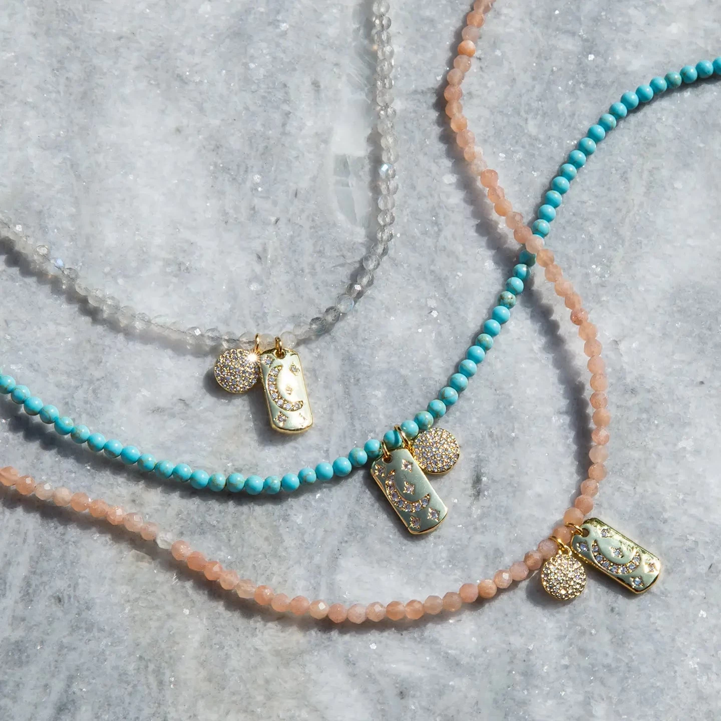 Semiprecious Stone Necklace In Labradorite - Image 2