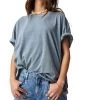 FREE PEOPLE Nina Tee In Blue Mirage