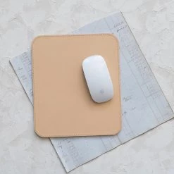 Tan Leather Mouse Pad